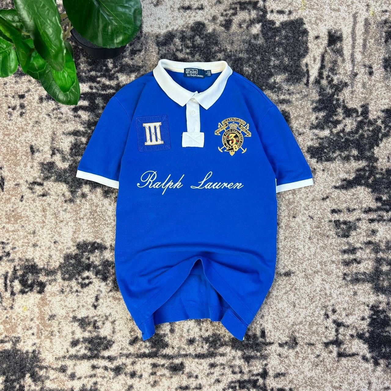 Polo Ralph Lauren Polo Ralph Lauren Luxury Big Logo Rare Rugby Polo T-Shirt Size US L / EU 52-54 / 3 - 1 Thumbnail