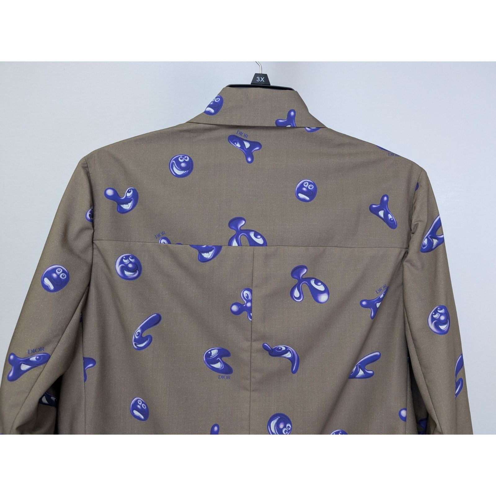 Dior o1rshd1 Men's Patterned Shirt in Khaki Size US M / EU 48-50 / 2 - 12 Thumbnail