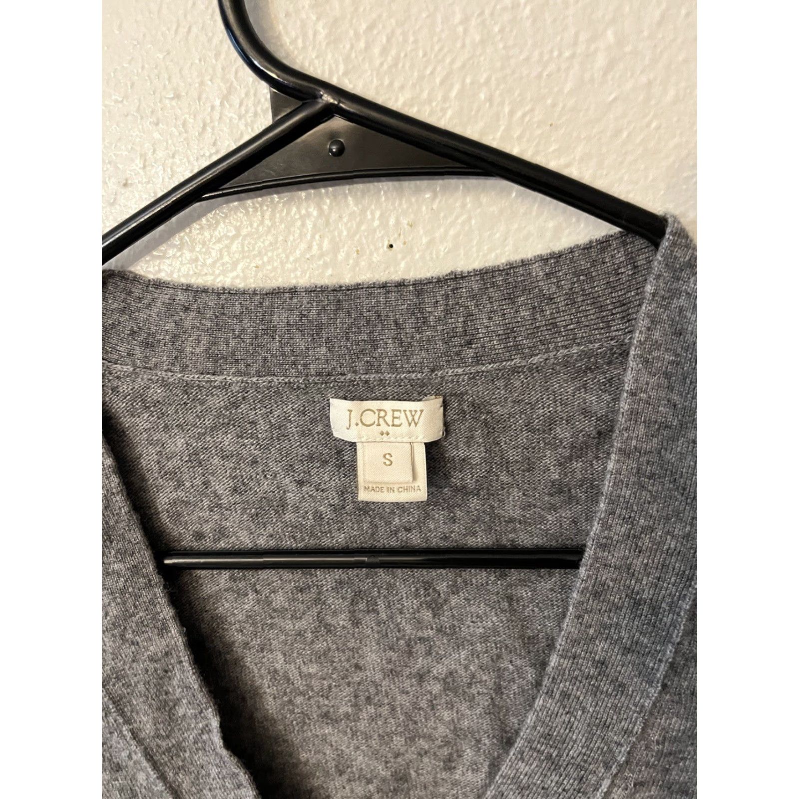 J.Crew Vintage J.Crew Womens Cardigan Sweater Small Gray Knit Wool Blend Pockets Casual Size S / US 4 / IT 40 - 2 Thumbnail