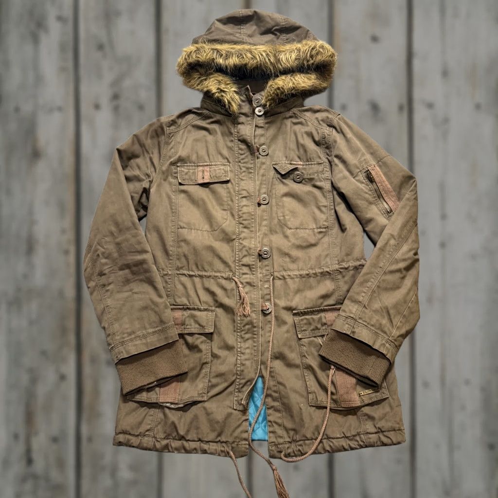 Empyre Empyre Jacket Women M Parka Quilted Lined Brown Multi-Pocket Y2K Size M / US 6-8 / IT 42-44 - 1 Thumbnail