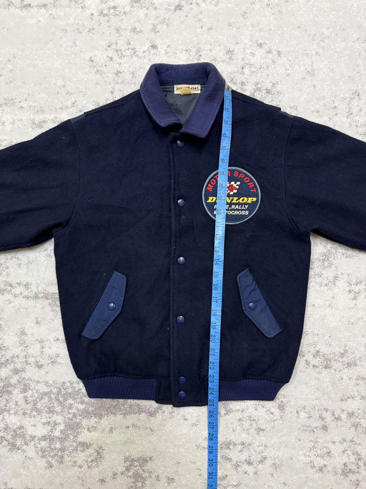 Dunlop Vintage 90s Dunlop Motorsports Fashion Wool Varsity Jacket Size US S / EU 44-46 / 1 - 19 Thumbnail