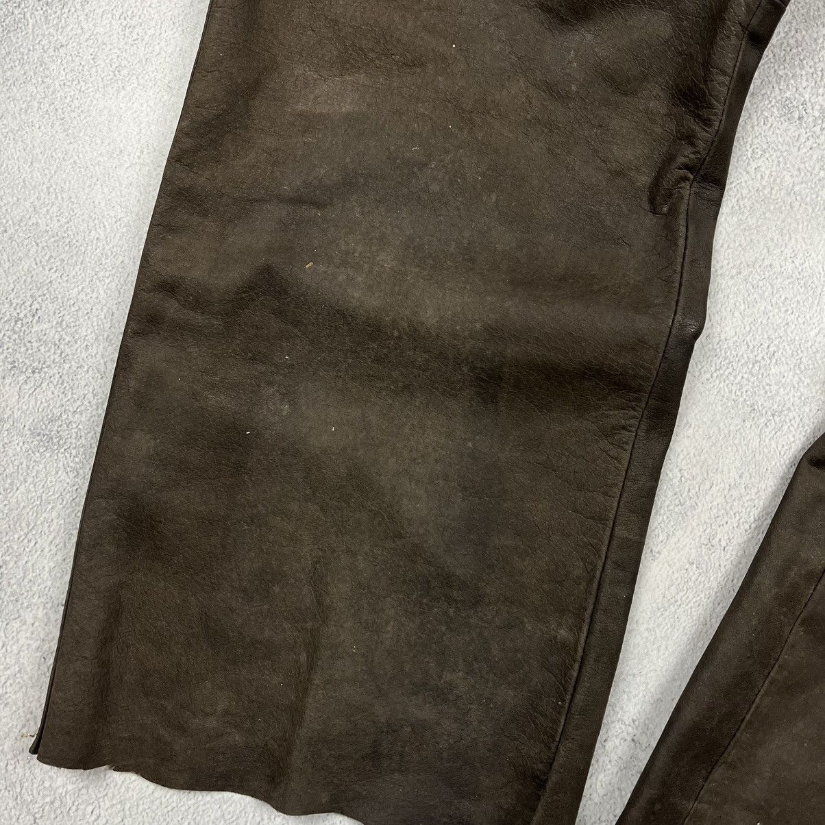 Genuine Leather × Leather Vintage Spirit Motors y2k leather pants Size US 37 - 12 Thumbnail