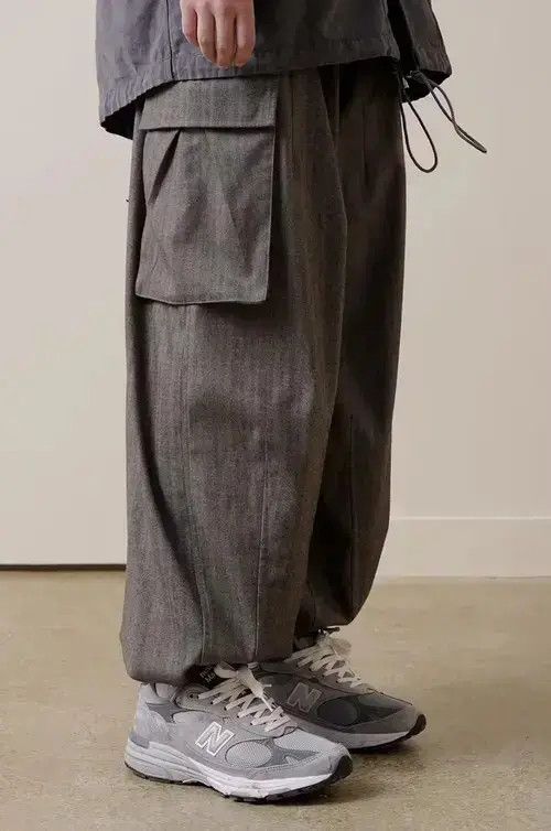 Jean 20AW Indigo Union Japan Coffee Brown Oversized Jogger Pants Size US 31 - 1 Thumbnail