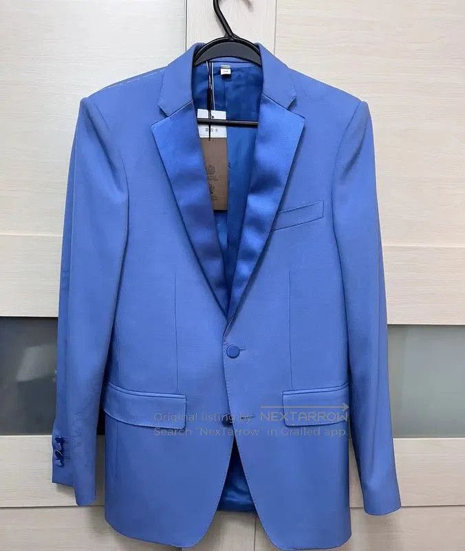 Burberry Burberry Blue Wool Winter Blazer for Men. Size US L / EU 52-54 / 3 - 1 Thumbnail