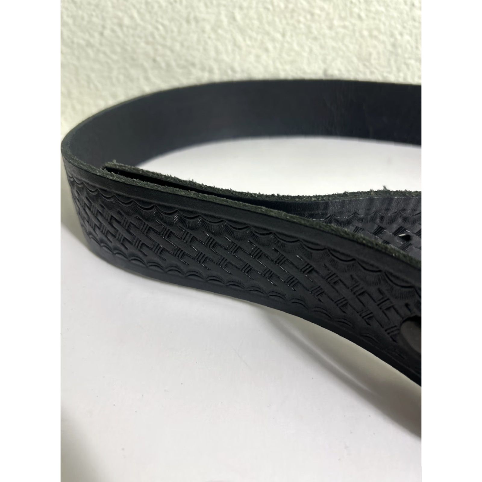 Vintage Blumenthal Belt Leather Black Size 34 Embossed Men Belt Size 34 - 3 Thumbnail