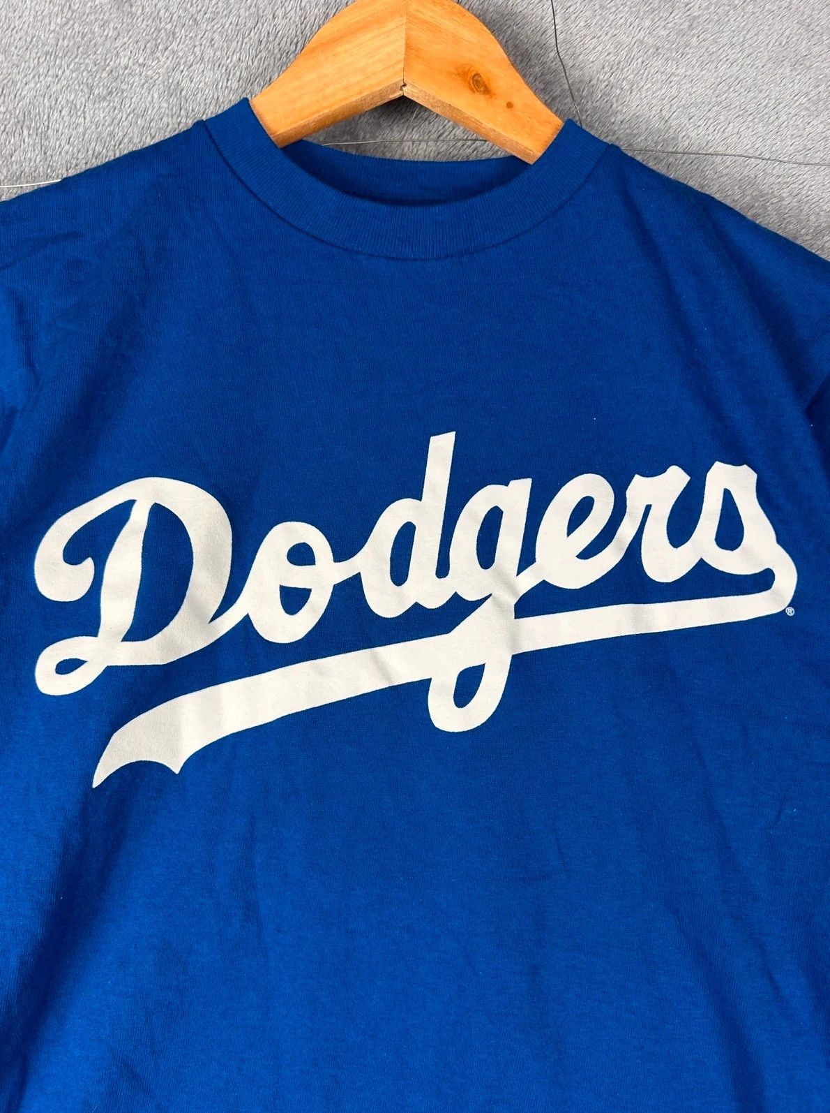 Majestic Tshirt Majestic Dodgers blue spellout USA sportswear Size US L / EU 52-54 / 3 - 3 Thumbnail
