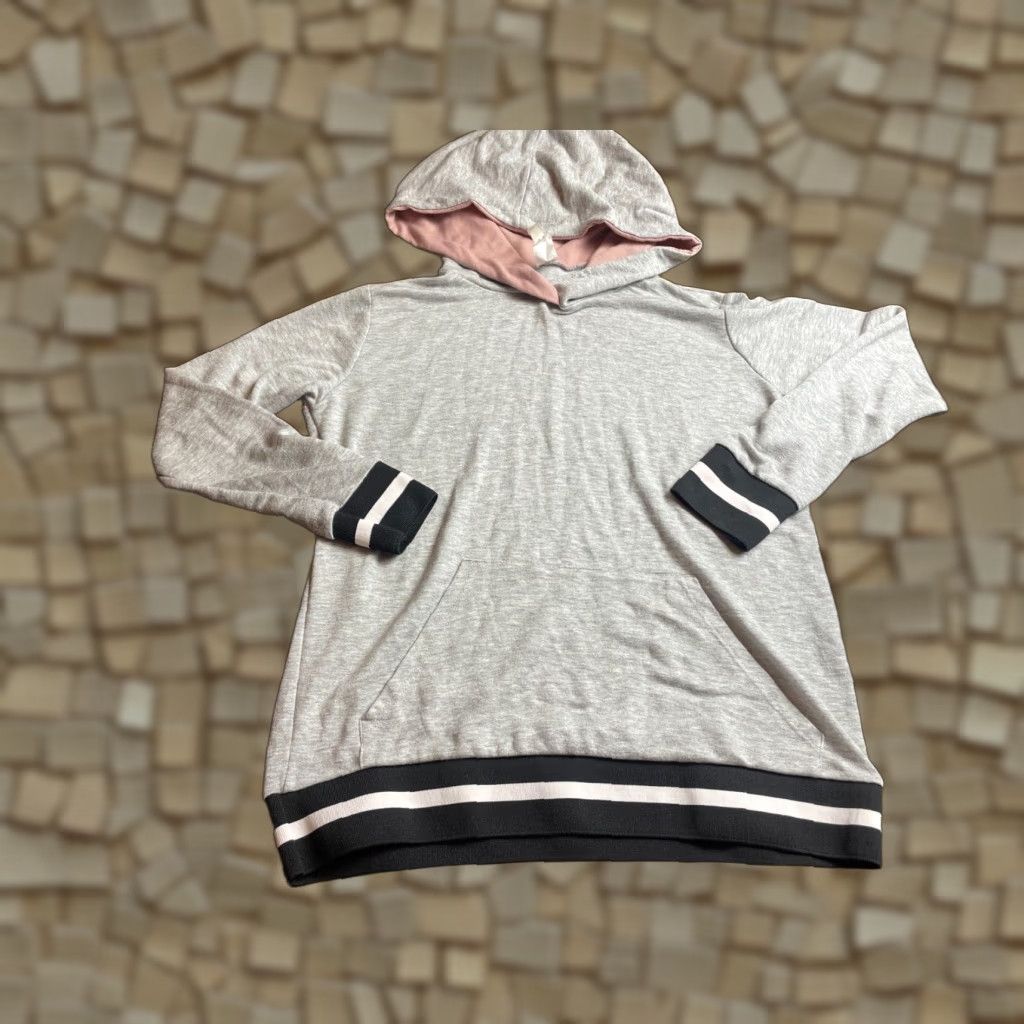 Vintage Grateful Hearts Sweater Women's Gray Hooded Pullover Long Sleeve Kangaroo Pocket Pac t Hoodie Shirt Womens L Gray Modern Outdoor Size L / US 10 / IT 46 - 1 Thumbnail