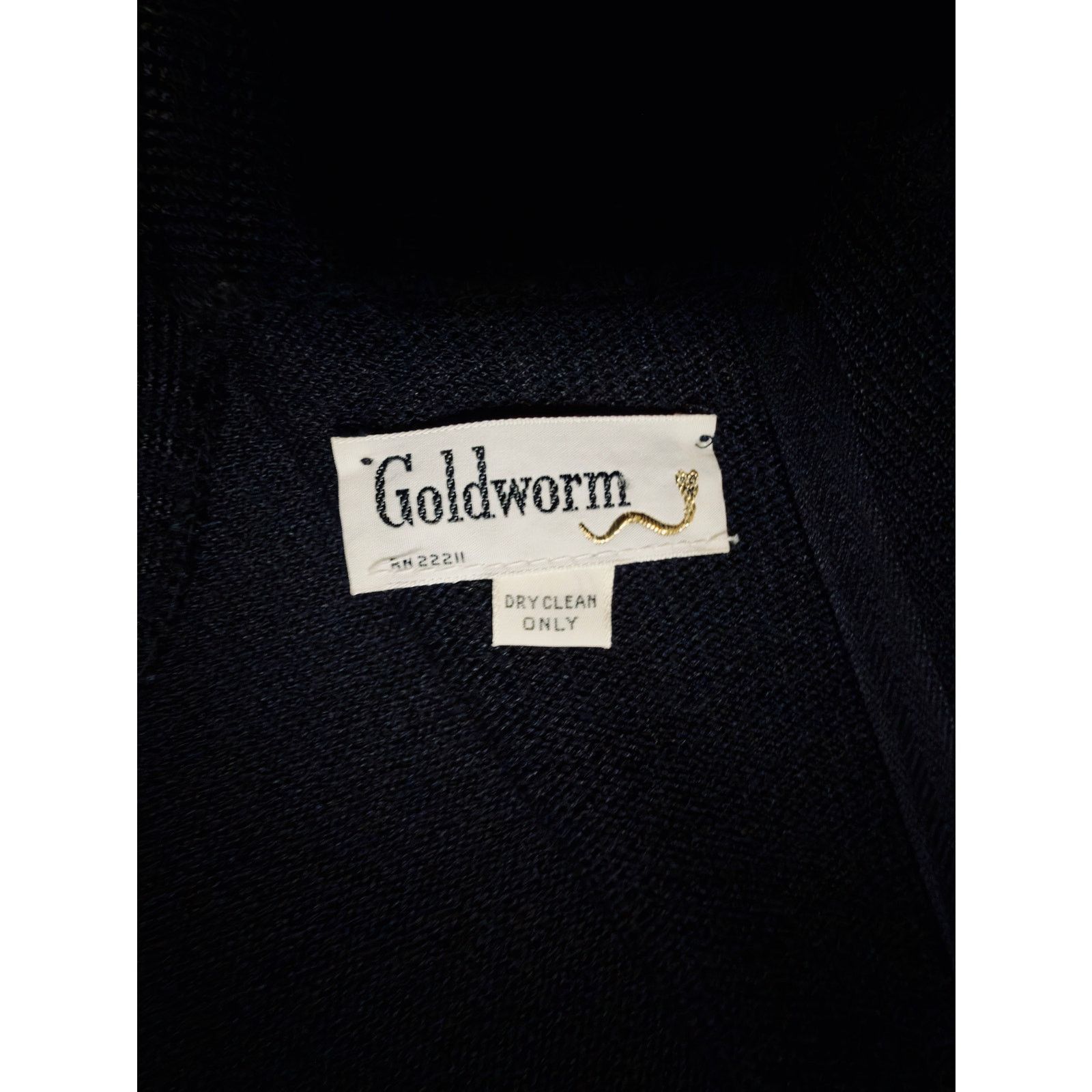 Vintage VTG Goldworm Black Knit Sweater Dress USA Union Made Size S Size S / US 4 / IT 40 - 3 Thumbnail
