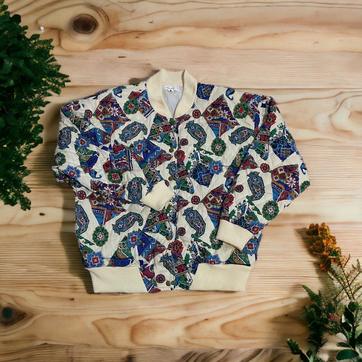 Japanese Brand Vintage Givy Bomber Jacket Art Design Style Size XL / US 12-14 / IT 48-50 - 1 Thumbnail