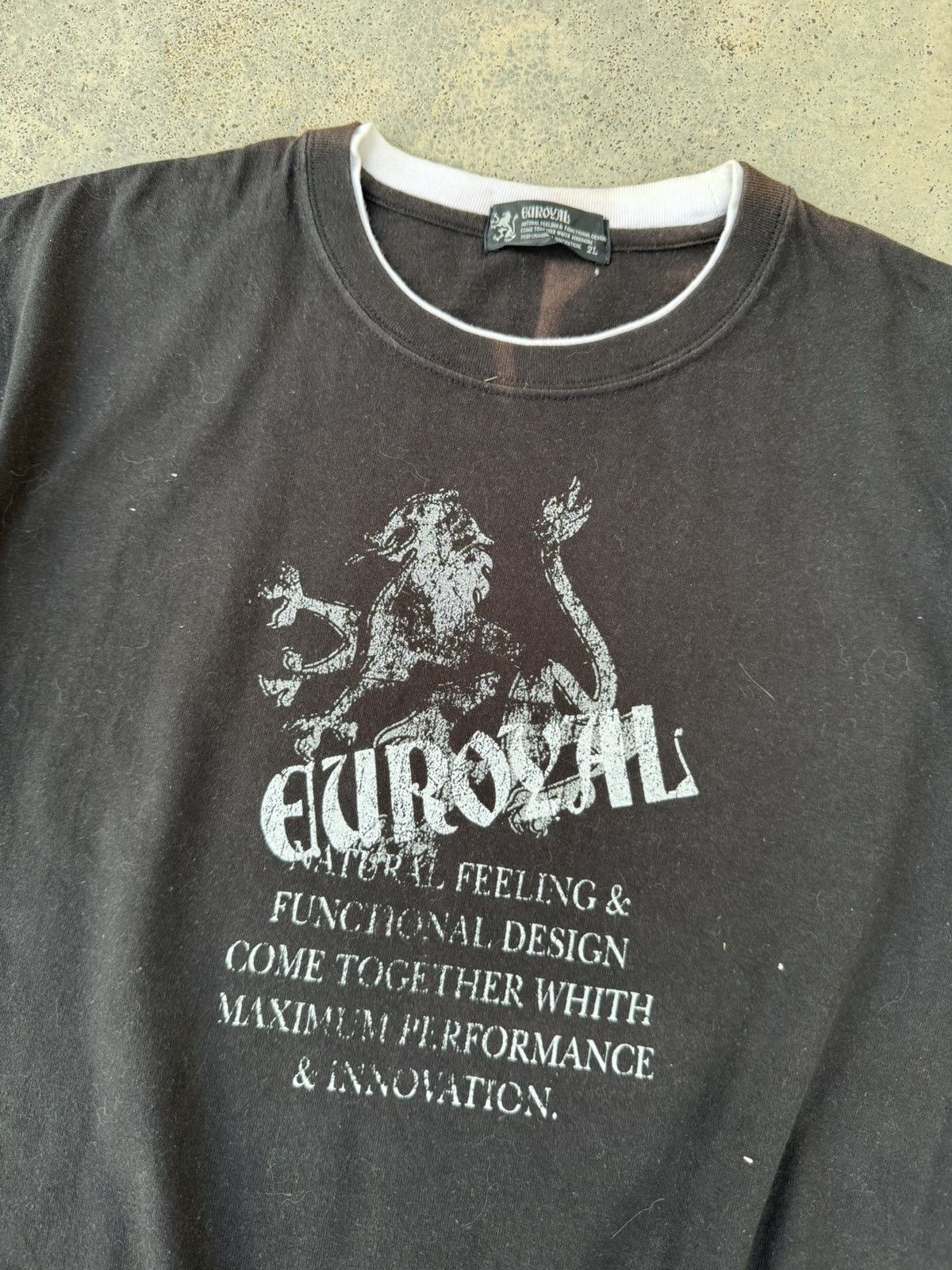 Affliction 2000s Euroyal Grunge Gothic Double Layer Tees Size US M / EU 48-50 / 2 - 2 Thumbnail