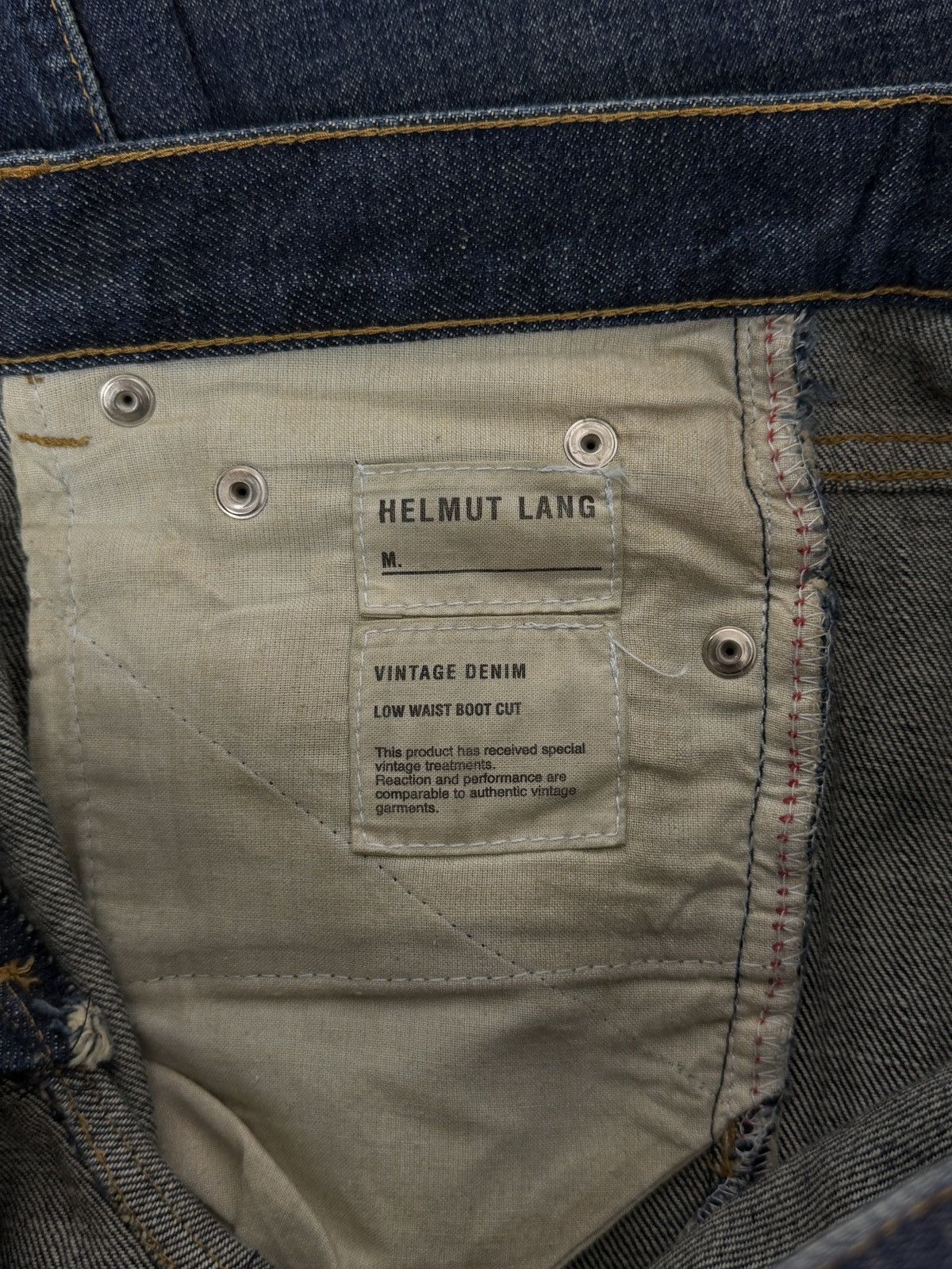 Helmut Lang Helmut Lang 2000’s Overdyed Low Waist Bootcut Denim Jeans Size 25" / US 0 / IT 36 - 10 Thumbnail
