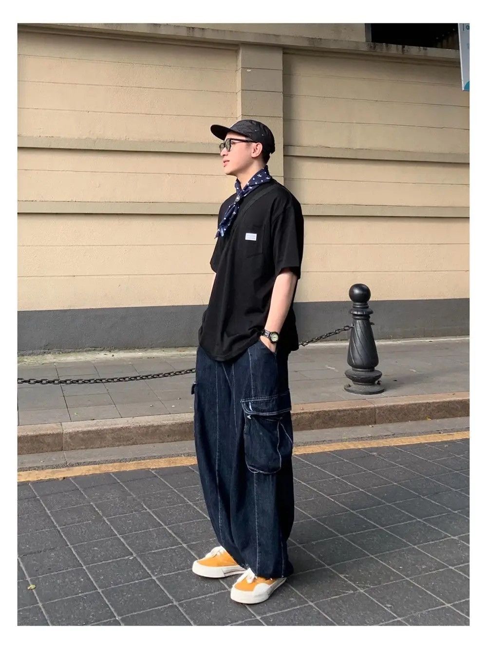 Japanese Brand × Vintage Vintage Streetwear Pocket wide leg jeans y2k hip hop Size US 32 / EU 48 - 9 Thumbnail