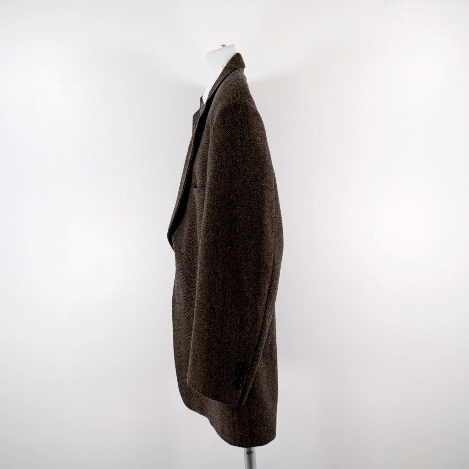 Vintage Cricketeer Lambswool Blend Tweed Brown Herringbone 2 Button Size 46L - 6 Thumbnail
