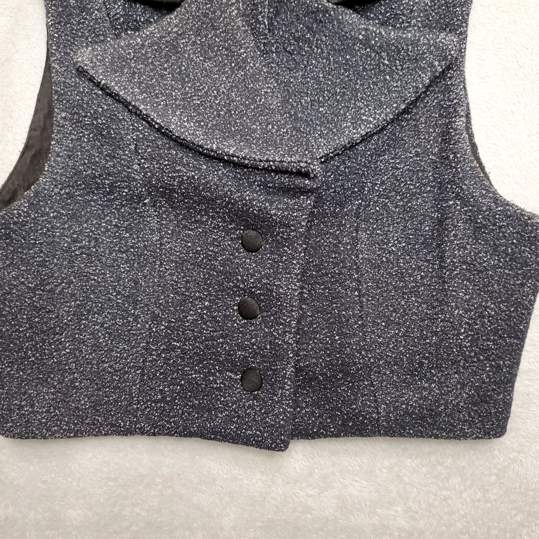 Vintage VINTAGE Ghost Vest Womens XS Black Wool Button Cropped English Riding Heavy Size XS / US 0-2 / IT 36-38 - 7 Thumbnail