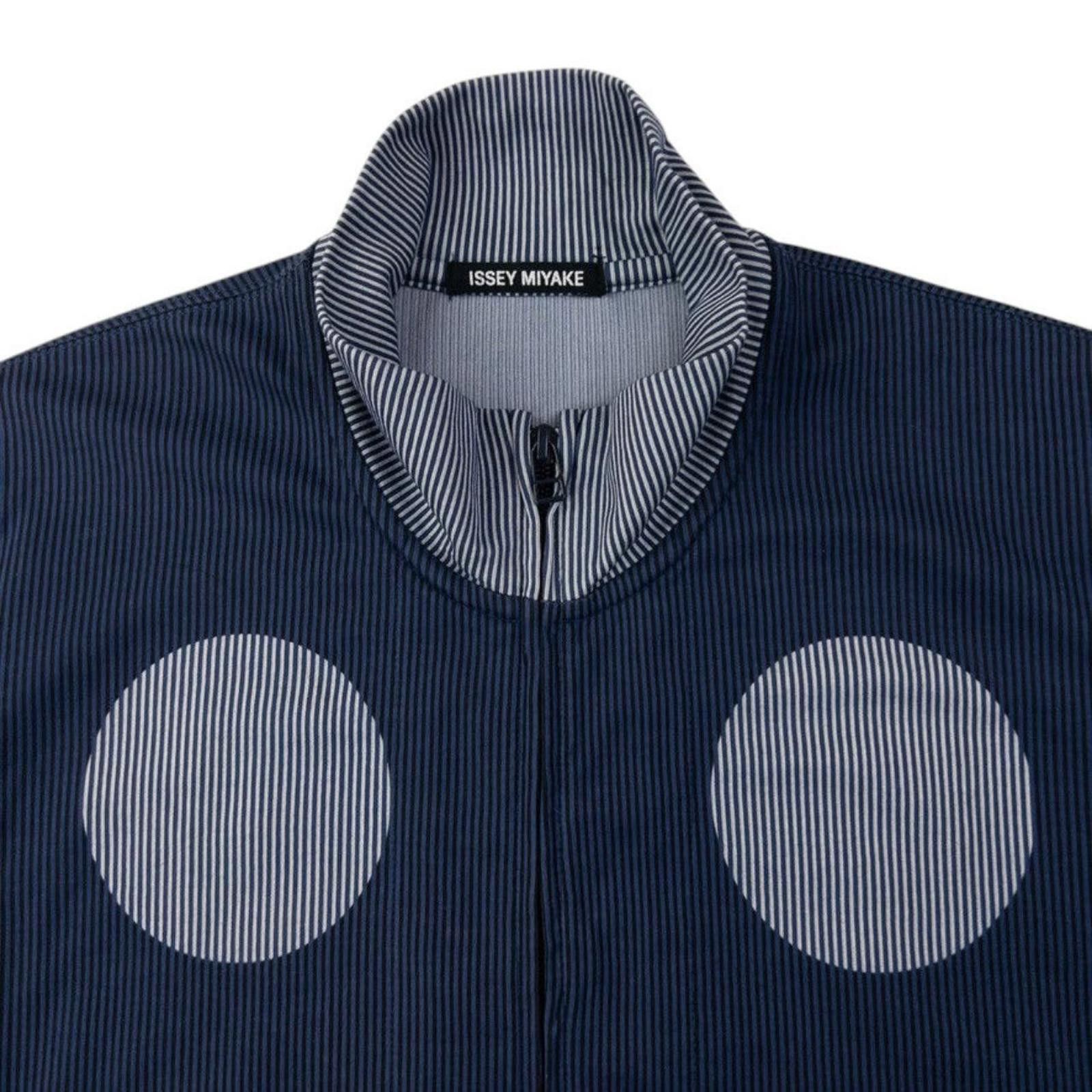 Issey Miyake Vintage Issey Miyake Striped Zip Up Jacket Size M Size US M / EU 48-50 / 2 - 3 Thumbnail