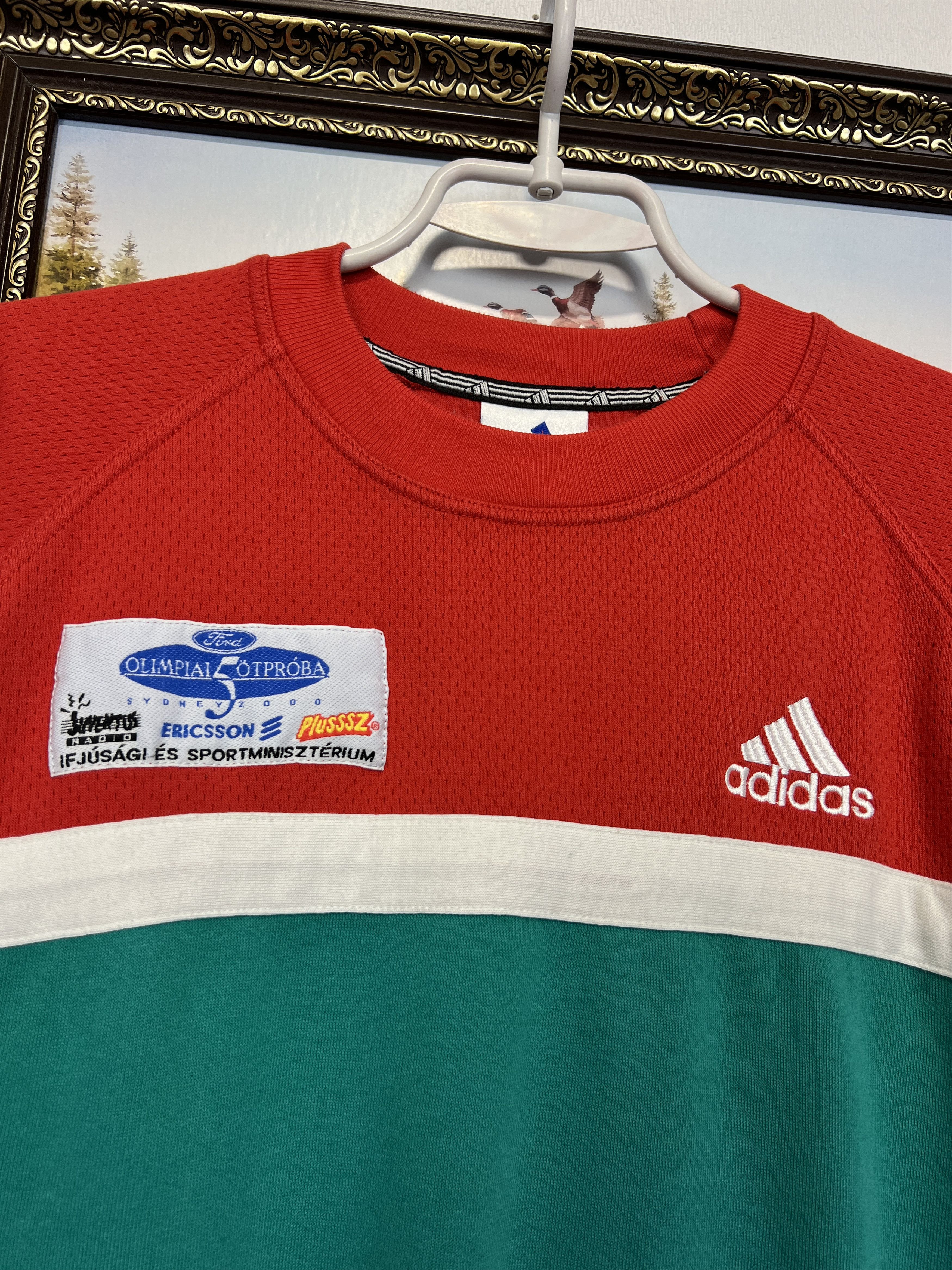 Adidas Vintage Hungary Football Sweatshirt Crewneck Player Issue Size US M / EU 48-50 / 2 - 3 Thumbnail