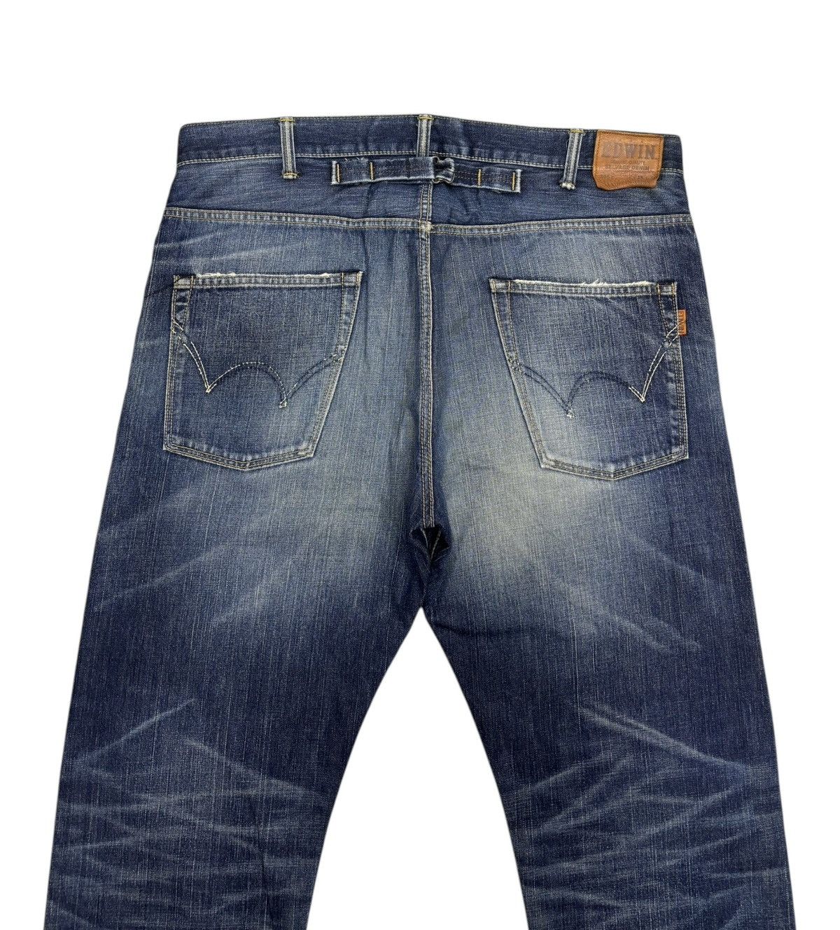 Edwin × If Six Was Nine × Le Grande Bleu (L.G.B.) 🔥VINTAGE EDWIN 505z SELVAGE DENIM MADE IN JAPAN BAGGY JEANS Size US 41 - 6 Thumbnail