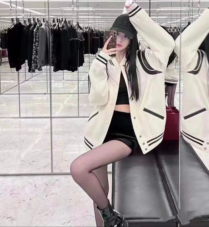 Saint Laurent Paris Saint Laurent Paris22fw white wool patchwork Teddy jacket Size US L / EU 52-54 / 3 - 7 Thumbnail