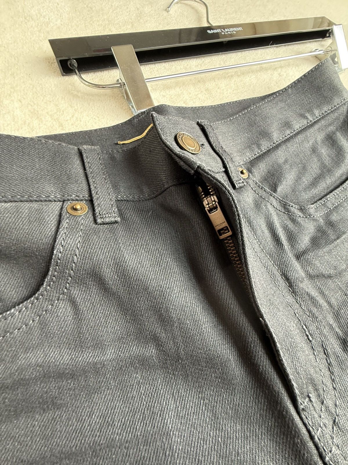 Saint Laurent Paris SS20 Saint Laurent black raw hem shorts 27 Small Size US 27 - 13 Thumbnail