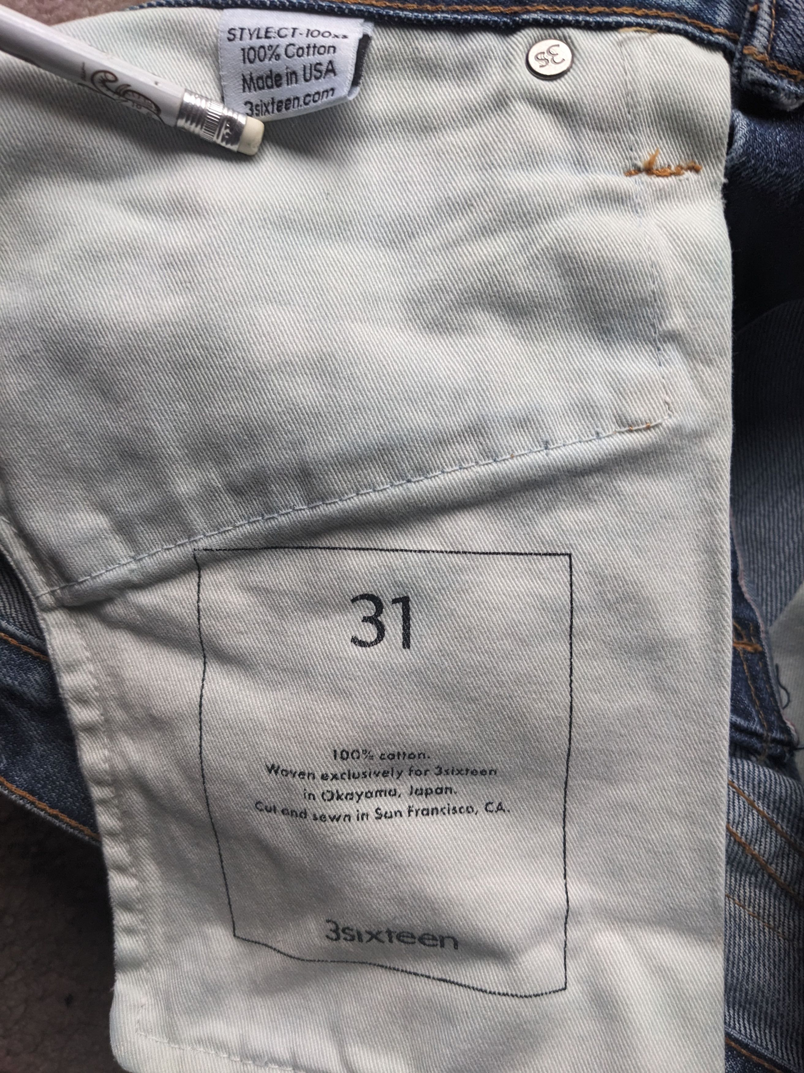 3sixteen 3Sixteen CT-101xs Size US 31 - 3 Thumbnail
