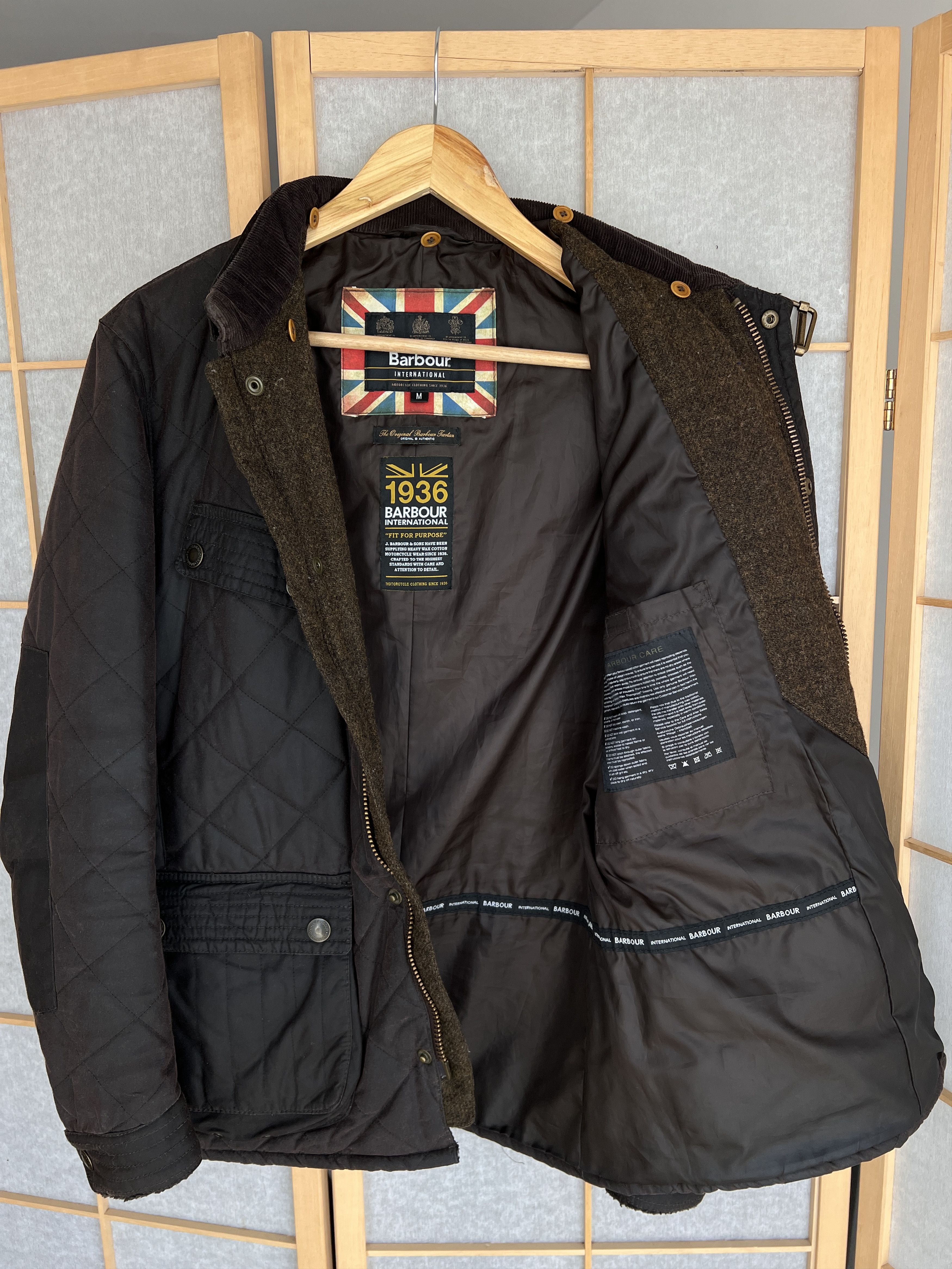 Barbour International Speedometer waxed jacket UK vintage M