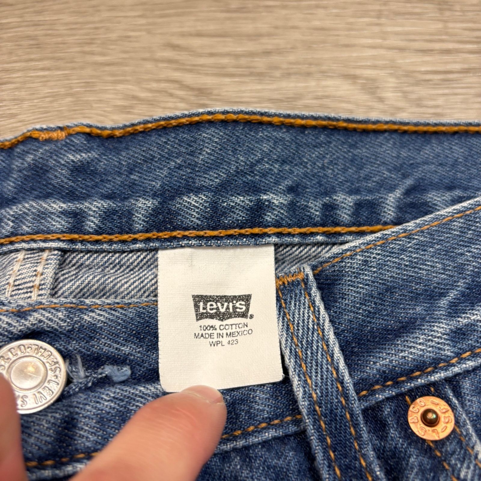 Levi's × Vintage Vintage Levi's 501 Straight Leg Jeans Men's 34x33 00s Size US 34 / EU 50 - 4 Thumbnail