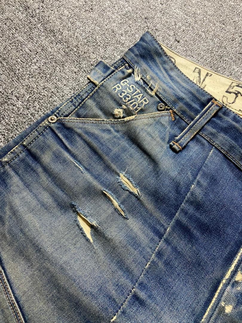 G-Star Vintage G-Star Raw Denim Distressed Jeans (135) Size US 33 - 8 Thumbnail