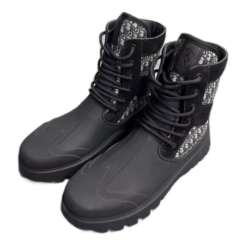 Black Lace-Up Comfortable Short Martin Boots