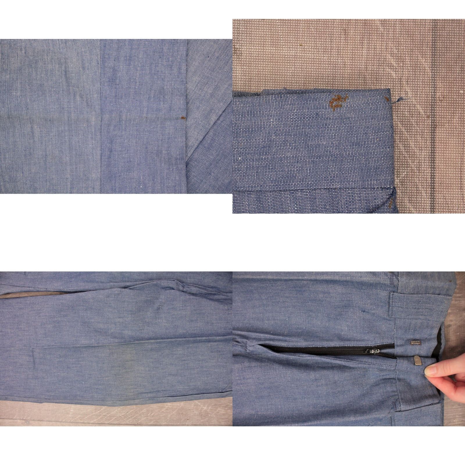 Vintage Stephens 60s 70s Pants Shirt? No, Trousers — VTG 1960s 1970s Blue Cotton NOS Sz 31x30 Men’s Vintage Jeans/ Pants Size US 31 - 8 Thumbnail