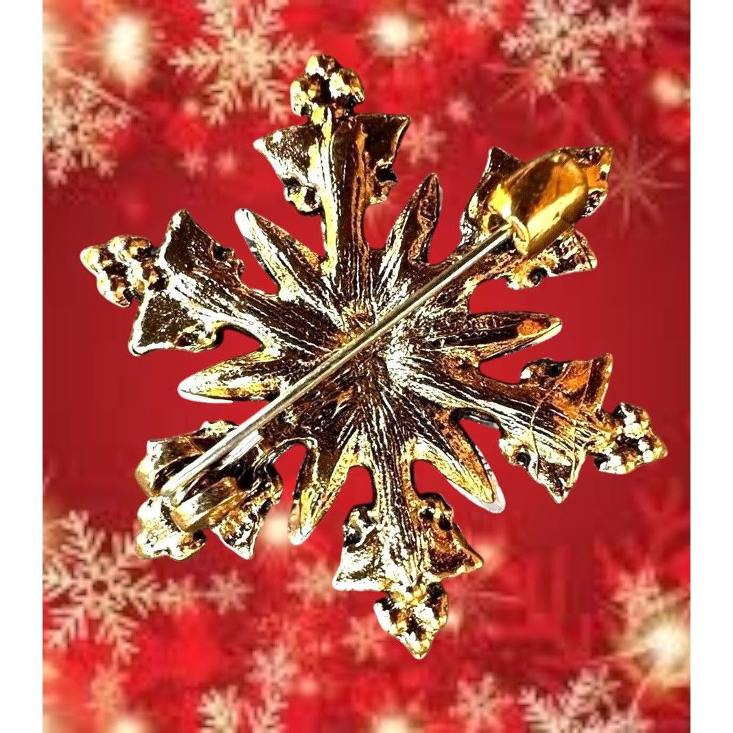Handmade Poinsettia Brooch Pin New Christmas Flower December Birthsto Size ONE SIZE - 12 Thumbnail