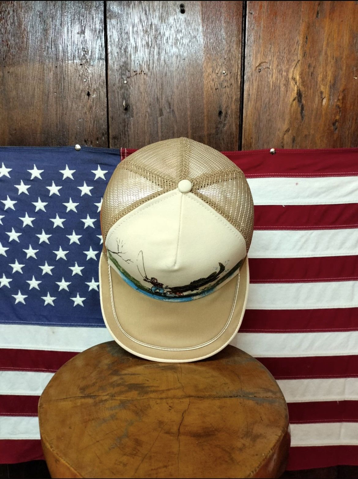 Vintage Vintage Fisherman Strapback Hat Trucker Cap Size ONE SIZE - 5 Thumbnail