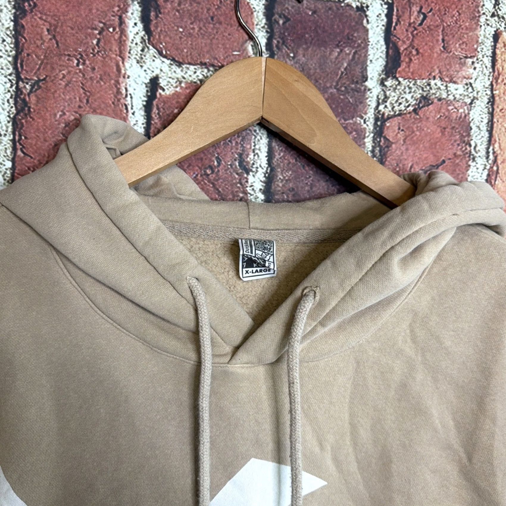 Vintage Dutch Bros Coffee Hoodie Tan White Windmill Graphic Print XL Casual Womens Pullover Hooded Logo Graphic Print Size XL / US 12-14 / IT 48-50 - 2 Thumbnail
