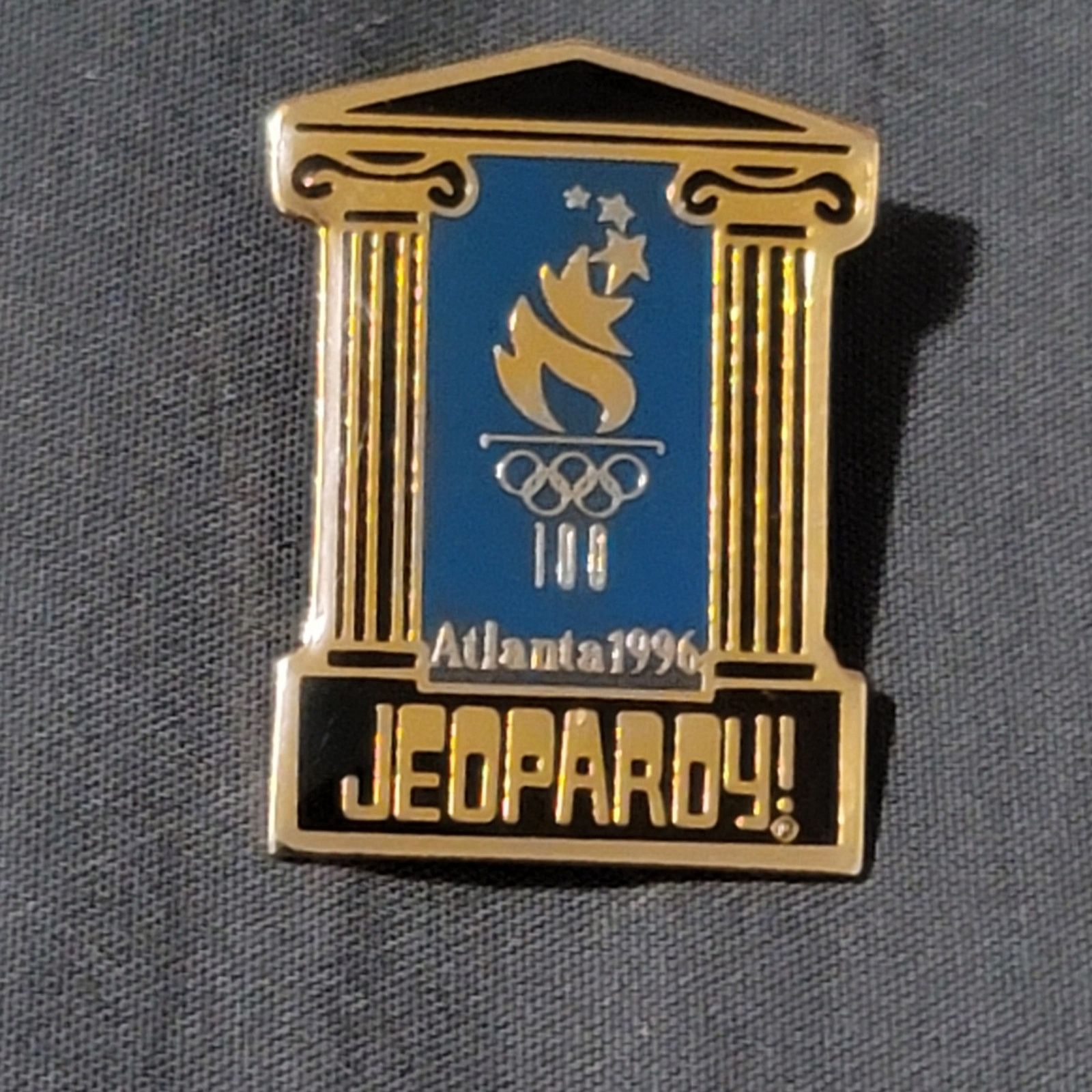 USA Olympics Vtg 1996 Atlanta Olympics Jeopardy Lapel Pin Size ONE SIZE - 1 Thumbnail