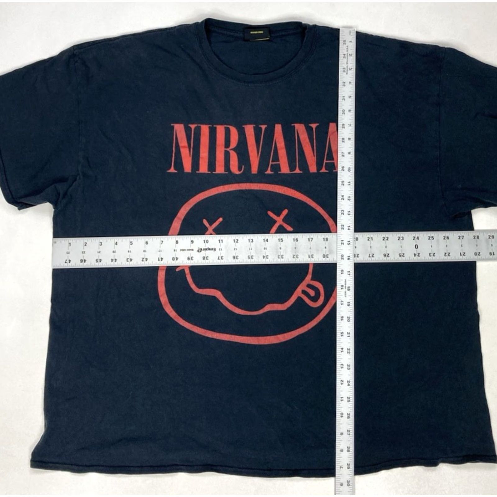 Logo 7 Nirvana Logo Graphic T-shirt Men 3XL Black Logo Short Sleeve Music Shirt Size US XXL / EU 58 / 5 - 5 Thumbnail
