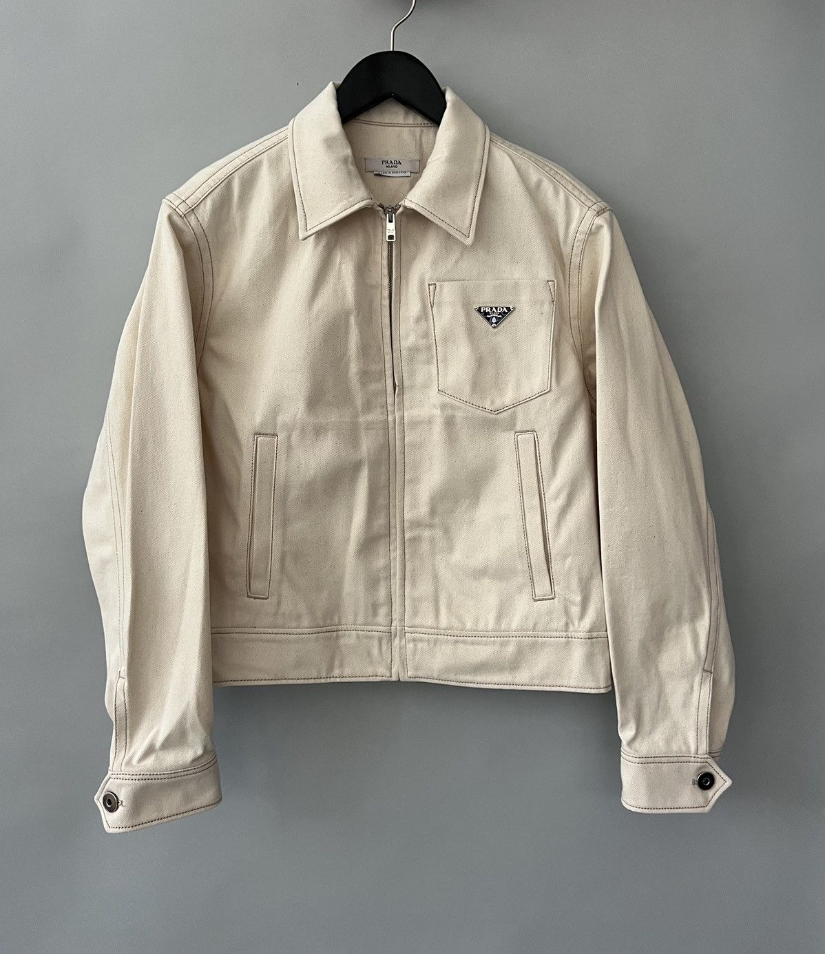 Prada Prada Bull Denim Blouson Jacket | Grailed Prada Prada Bull Denim Blouson Jacket | Grailed