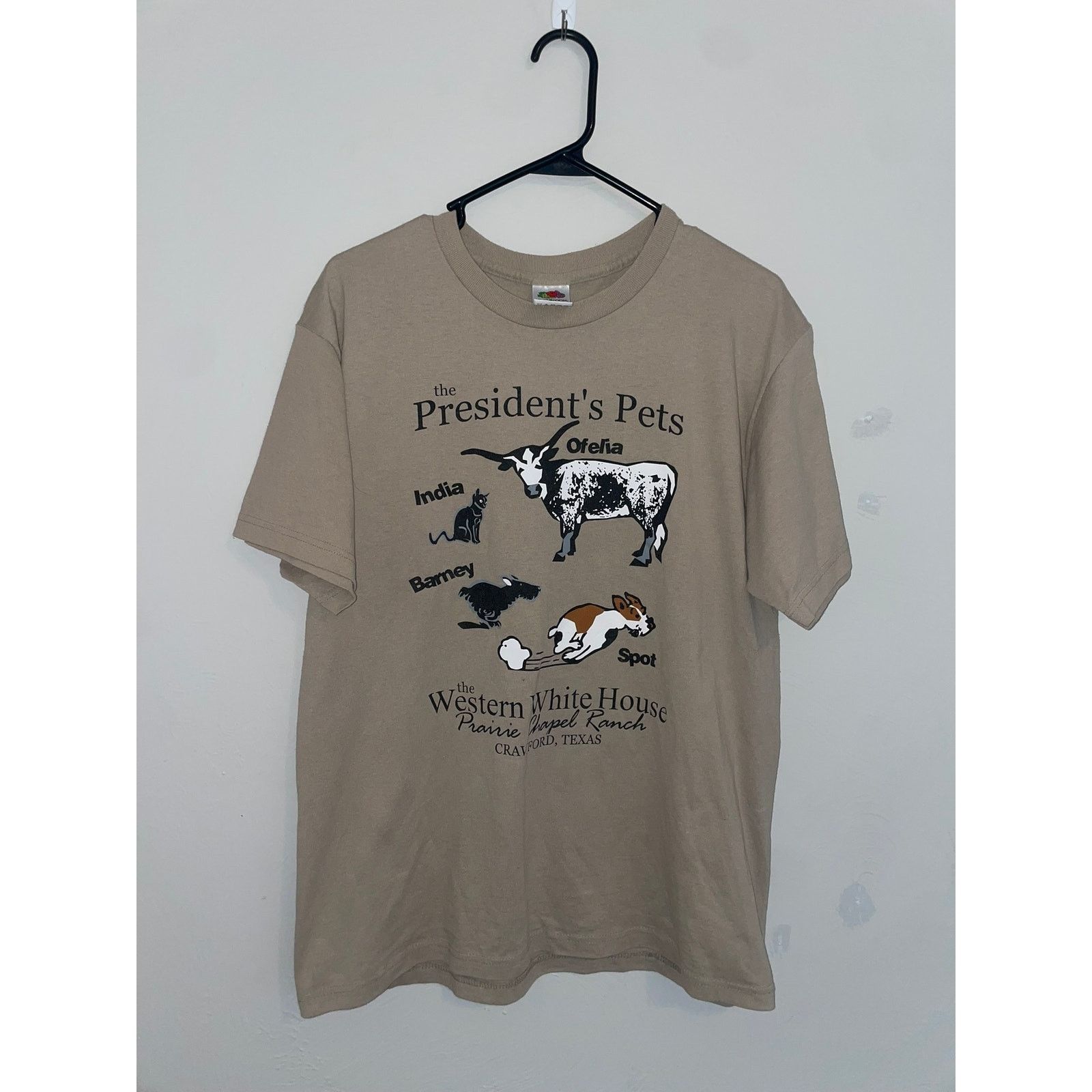 Fruit Of The Loom Vintage George Bush Shirt The Presidents Pets TX Tee Large Size US L / EU 52-54 / 3 - 1 Thumbnail