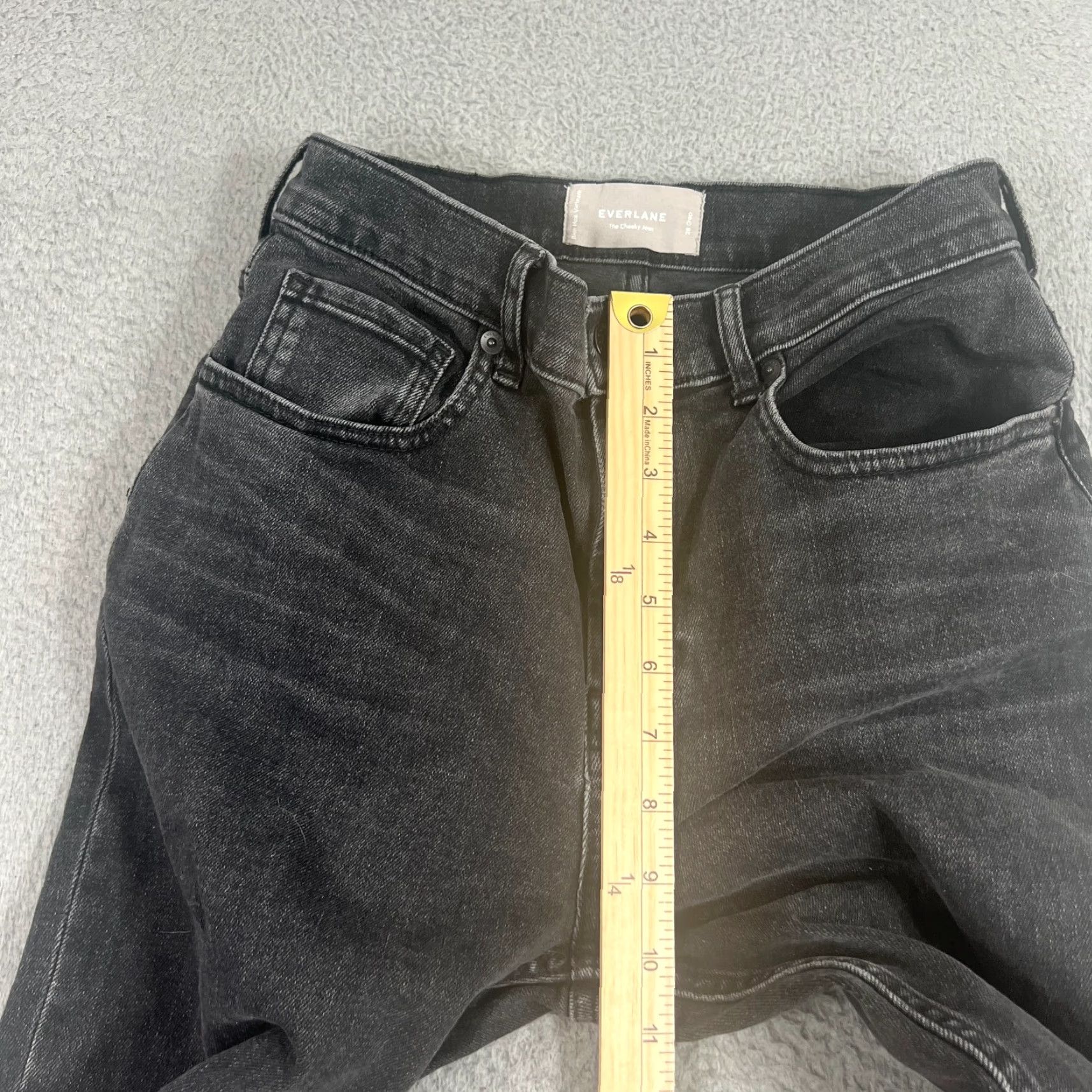Everlane VINTAGE Everlane Women's 28 Jeans Cropped Straight Black 90s Curvy Cotton Denim Mom Style Size 28" / US 6 / IT 42 - 3 Thumbnail