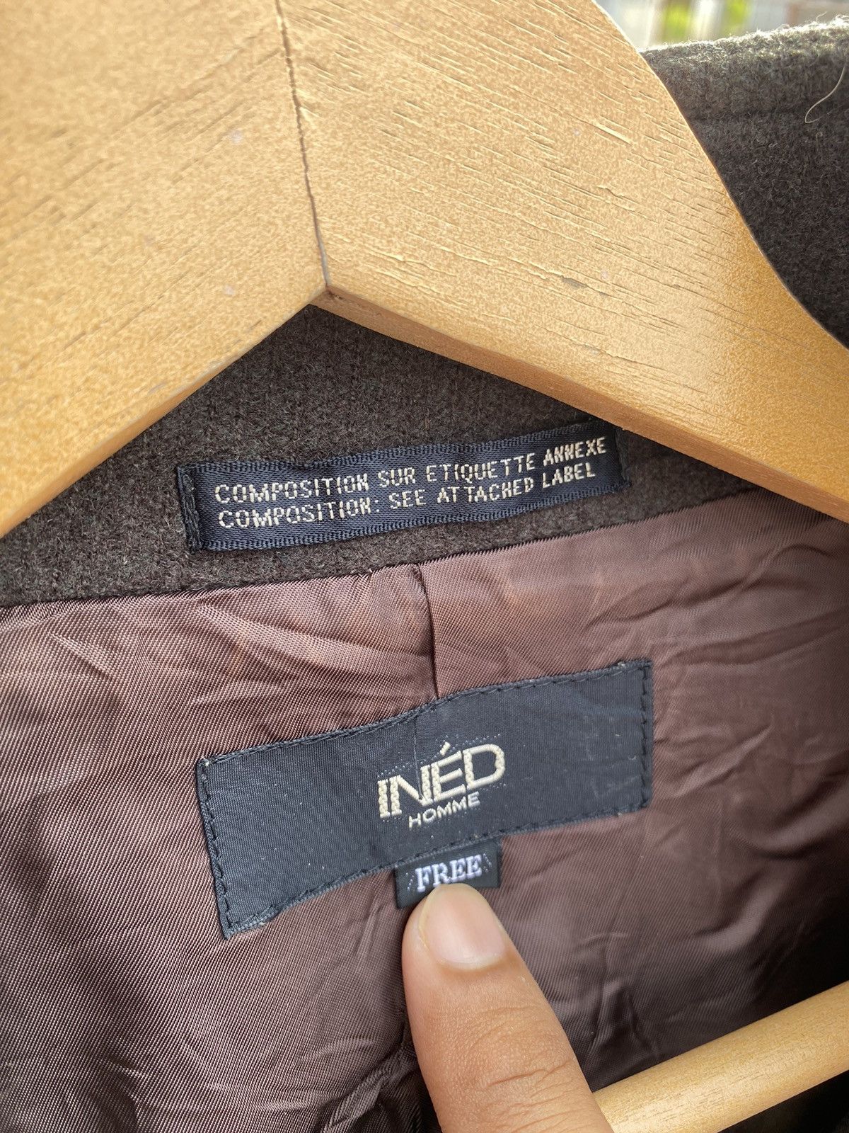 Japanese Brand × Vintage Vintage Ined Wool Coat Long Jacket Size ONE SIZE - 10 Thumbnail