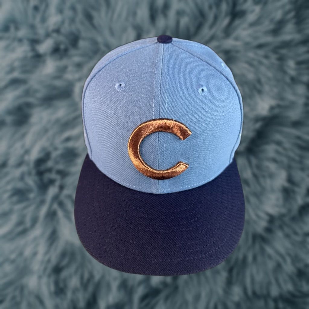 New Era New Era 59Fifty Chicago Cubs World Series Fitted Hat 7 5/8 Blue Men Hat Size ONE SIZE - 1 Thumbnail