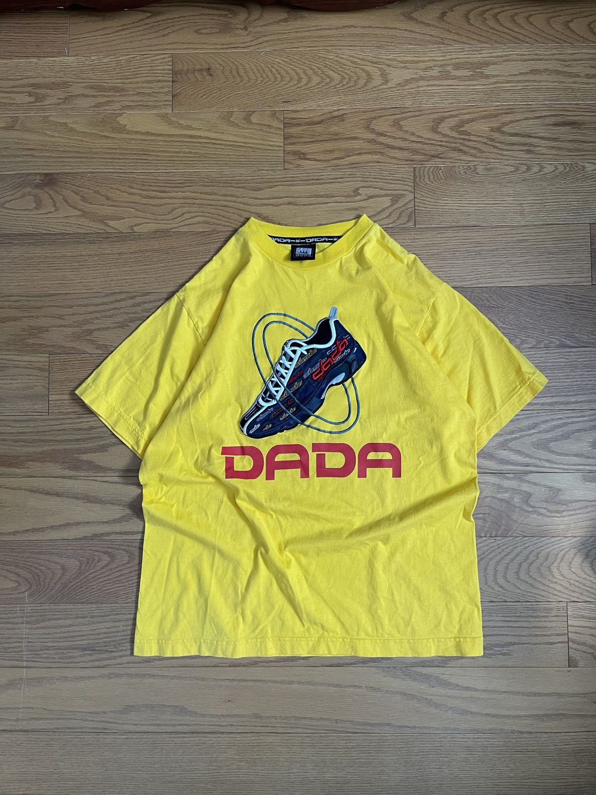 Damani Dada × Vintage Vintage Damani Dada Sneaker T Shirt Size US L / EU 52-54 / 3 - 1 Thumbnail