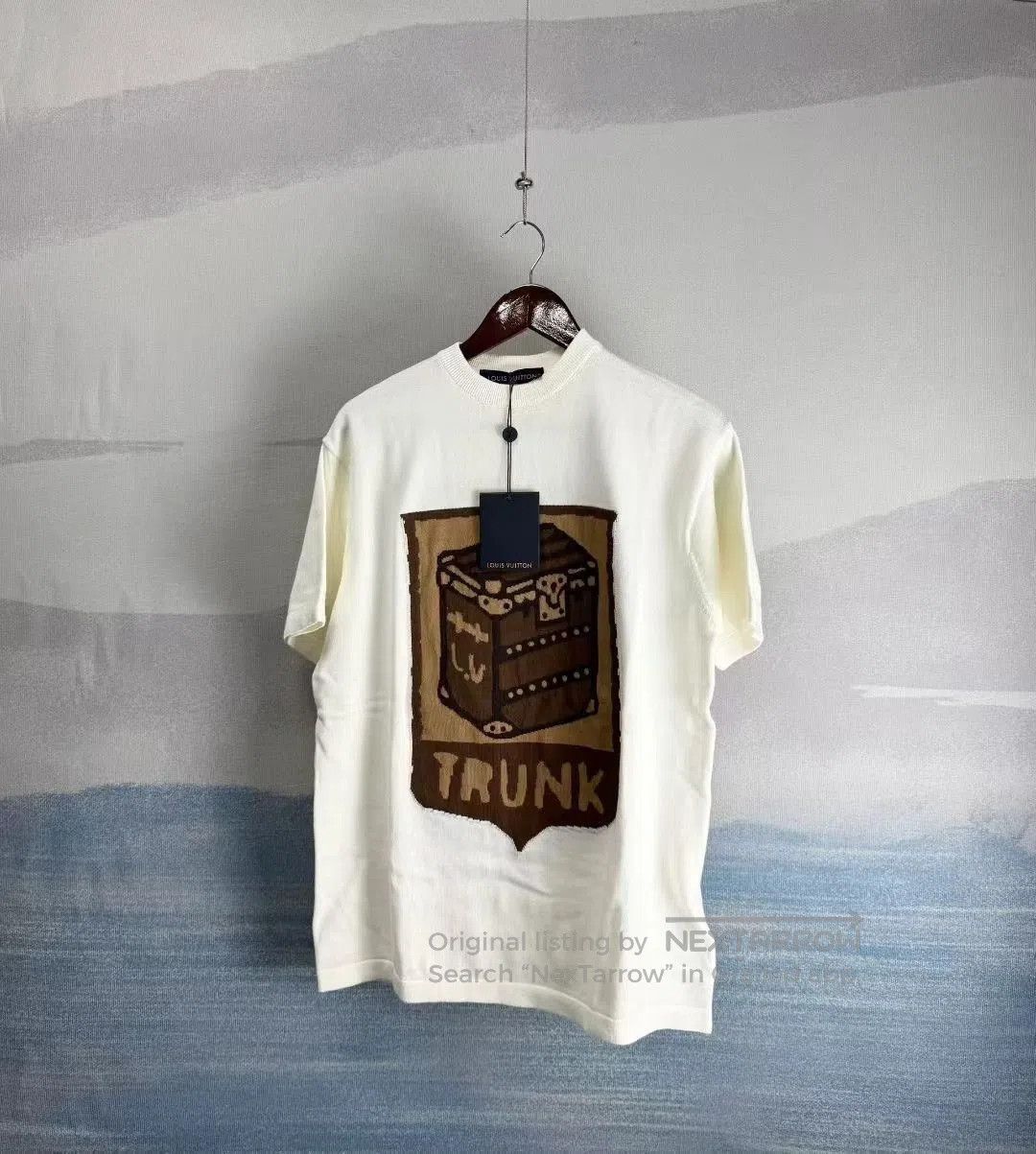Louis Vuitton Louis Vuitton Pharrell White Trunk Flower Knit Tee. Size US L / EU 52-54 / 3 - 1 Thumbnail