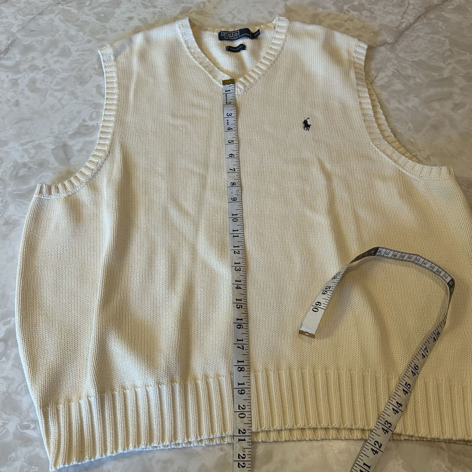 Ralph Lauren Polo Ralph Lauren Sweater Men XXL Pony Vest Pima Cotton Knit Size 42L - 5 Thumbnail