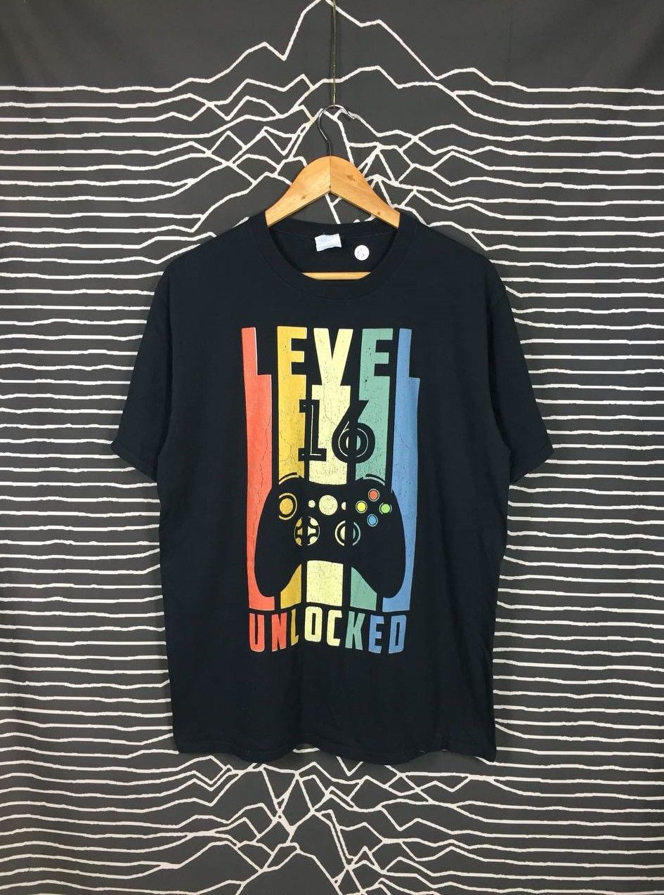 Nintendo × The Game × Vintage Level 16 Unlocked Video Game 16th Birthday Gamer Tee Size US L / EU 52-54 / 3 - 1 Thumbnail