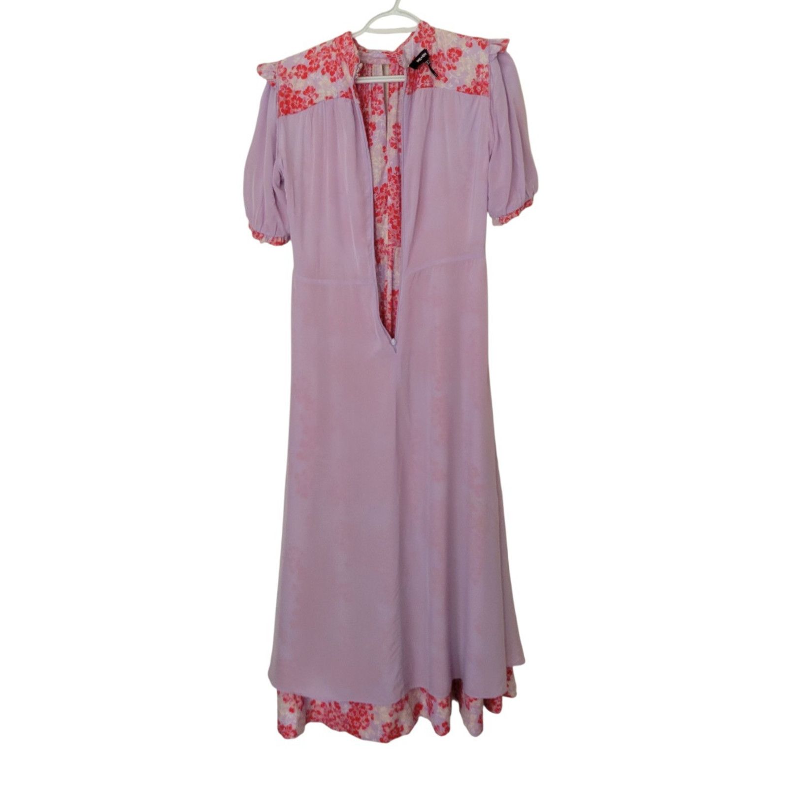 ME+EM ME+EM Layered Violets Women Midi Dress With Pockets Size 6 Size M / US 6-8 / IT 42-44 - 4 Thumbnail