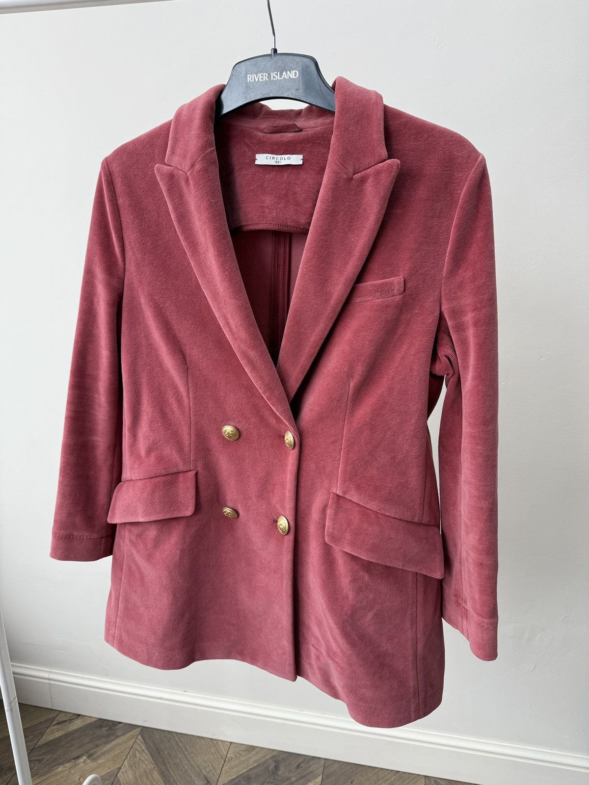 Circolo 1901 Vintage Circolo 1901 Womens Velvet Blazer Gold Buttons Size M / US 6-8 / IT 42-44 - 4 Thumbnail