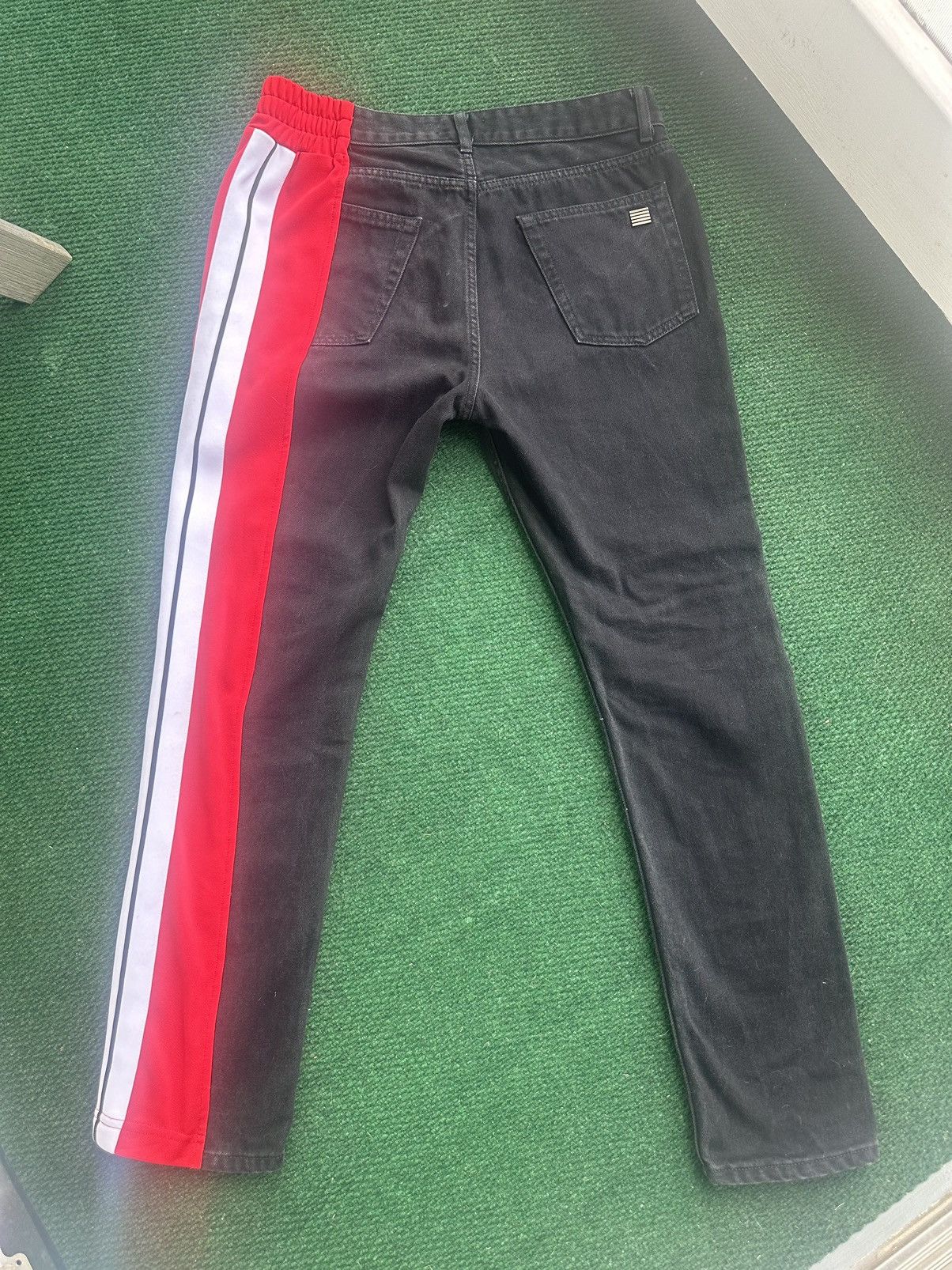 Palm Angels PALM ANGELS - 3/4 Track Denim Pants Size US 30 / EU 46 - 2 Thumbnail