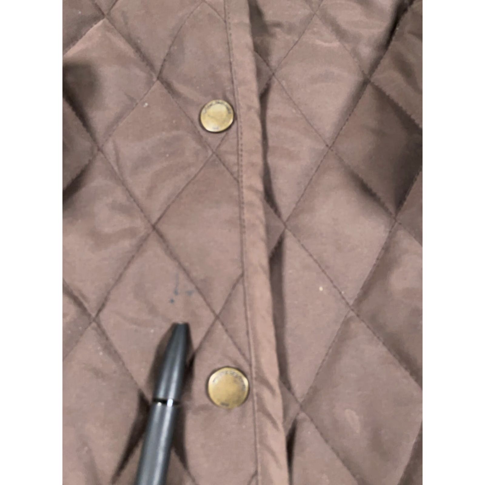 Brooks Brothers Brooks Brothers Women's Jacket 10 Brown Cream Check Quilted Lining Snap Button Polyester Size L / US 10 / IT 46 - 4 Thumbnail
