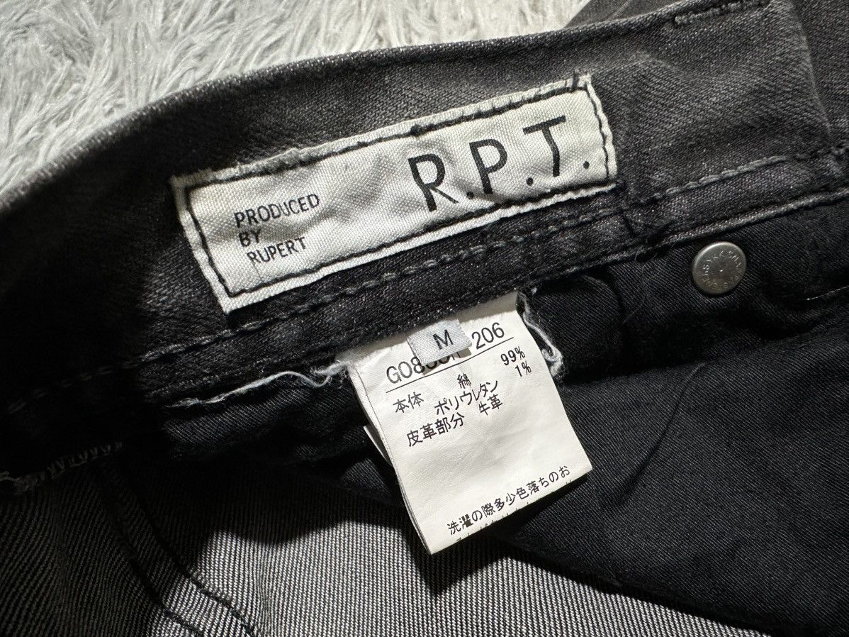 Number (N)ine 🔥Sick Y2K RPT Rupert Leather Patchwork Denim Distressed Size US 30 / EU 46 - 15 Thumbnail