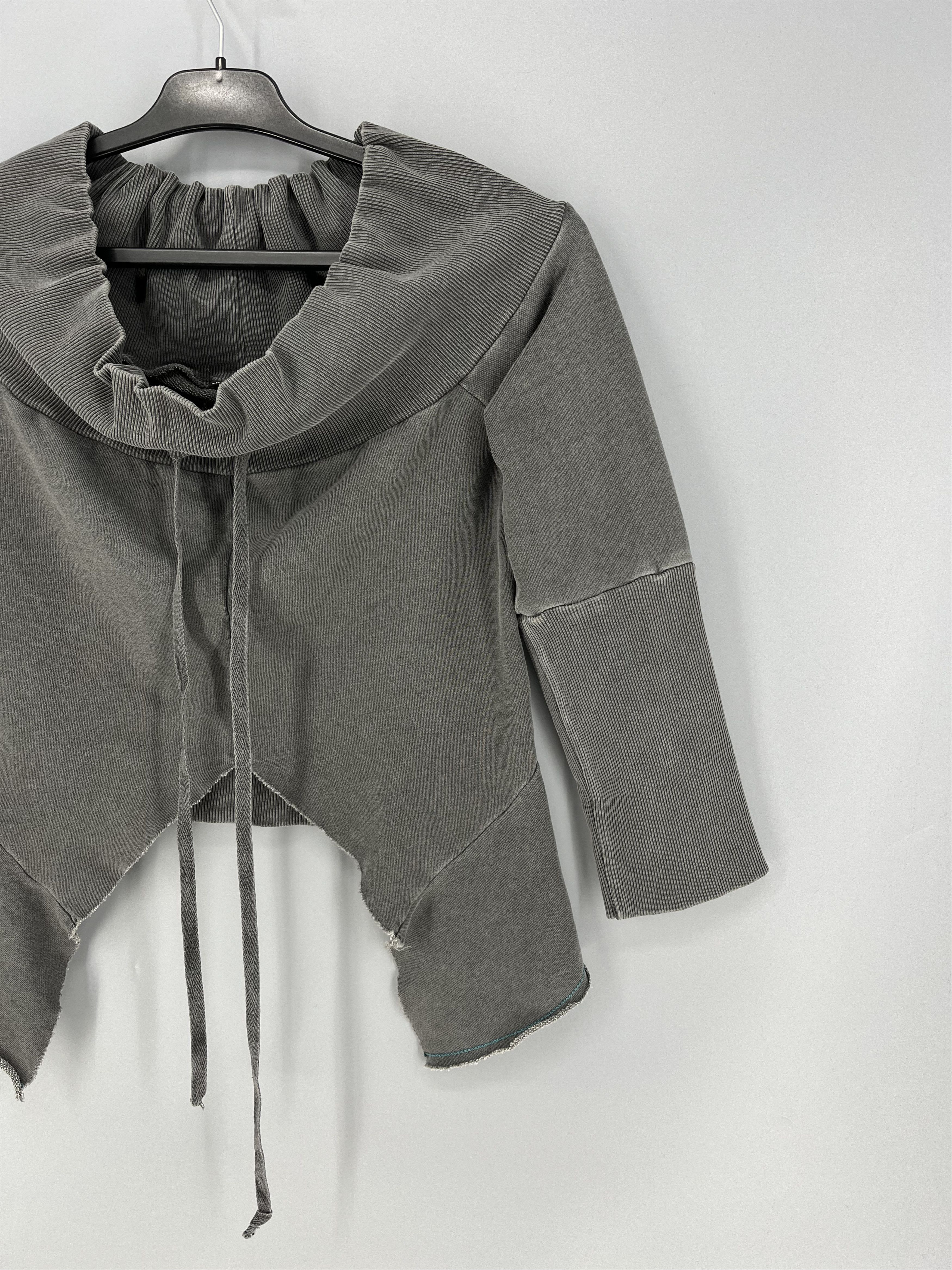 Diesel Diesel Womens Avant-Garde Cropped Cowl Neck Sweatshirt Size L / US 10 / IT 46 - 5 Thumbnail