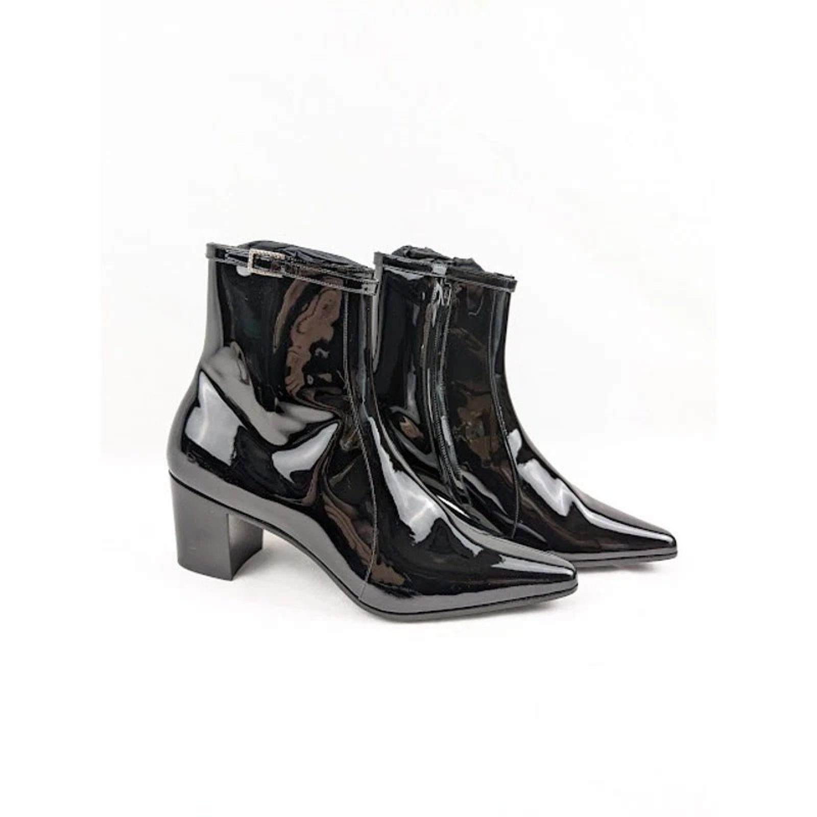 Saint Laurent Paris o1rshd1 Arsun 70 Zipped Boots in Nero Size US 7 / EU 40 - 10 Thumbnail